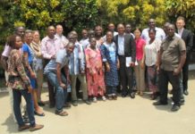 Dr. Harris with Ebola research group