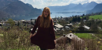 Jessica Williams, a 2015 graduate, strikes a pose while visiting Salzburg, Austria. She has now earned a Fulbright scholarship to Brazil.