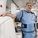 UofL’s Douglas Coldwell, M.D., Ph.D., with the new Discovery IGS 740 system at University of Louisville Hospital