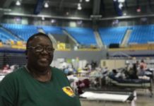 UofL School of Nursing Assistant Professor Montray Smith, M.S.N., R.N., at the Federal Medical Station in Manatí, Puerto Rico, where she provided care in the wake of Hurricanes Irma and Maria with a federal Disaster Medical Assistance Team.