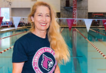 Alice Wright Belknap at the Wright Natatorium.