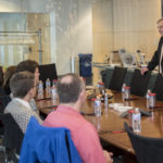 John Pierce Wise, Sr., Ph.D., talks with Kentucky high school students