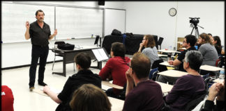 Bent Sorenson, this year's Grawemeyer Award winner for Music Composition, taught a master class at UofL in 2014 during the New Music Festival.