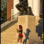 Dancer in front of the thinker