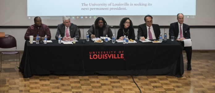 Listen_0413 The UofL Board of Trustees is seeking input through forums this week as it puts together the leadership statement/job description for the presidential search.