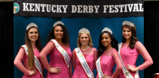 UofL student Tara Dunaway, center, is one of five Kentucky Derby Festival princesses this year.