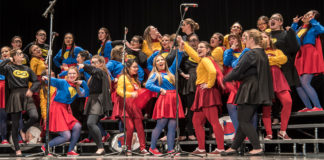 Sorority competes in 2017 Fryberger Greek Sing.