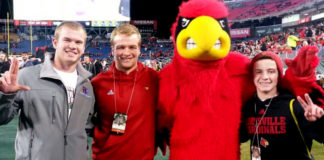 Patrick McSweeney, right, with his brothers and Louie.