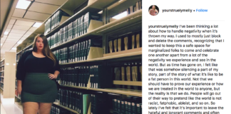 Brandeis Law student Melissa Gibson's Instagram profile spreads a message of body positivity.