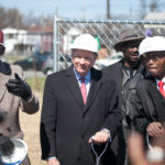 Interim president Greg Postel speaks during Passport Health Plan's groundbreaking ceremony. UofL will lease space in the new building in west Louisville.