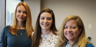 Psychiatry resident physicians (from left) Svetlana Famina, Laura Romer and Melissa Sullivan placed fourth in the American Psychiatric Association’s MindGames National Residency Team Competition.