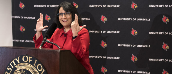 Dr. Neeli Bendapudi, UofL's 18th president.