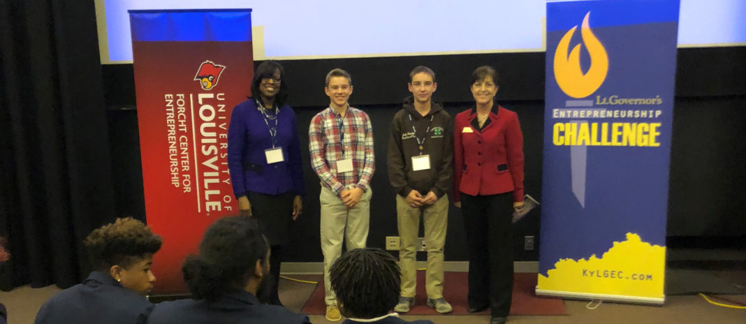 CHS Tardy System, a team of freshmen from Carroll County Schools, won the UofL Product Innovation Award at this year's Entrepreneurial Challenge.