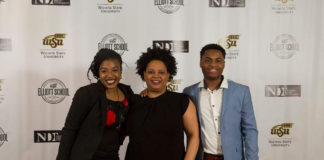 From left to right: Chinnel Williams (student), Tiffany Dillard-Knox (Coordinator), and Deontrey Yeargin (student)