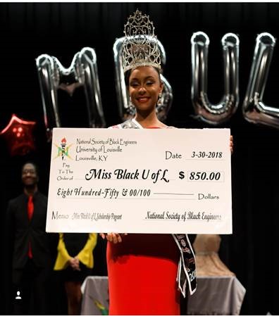 Mikaylah Clipper, a public health major, was crowned Miss Black UofL 2018. Clipper also won the Professor Hart award.