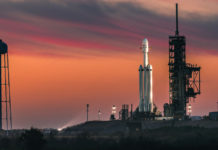Photo of Falcon Heavy launch provided by SpaceX.
