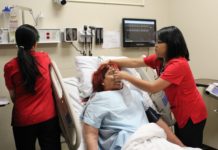 UofL School of Nursing undergraduate students participate in a clinical simulation.