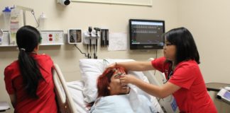 UofL School of Nursing undergraduate students participate in a clinical simulation.