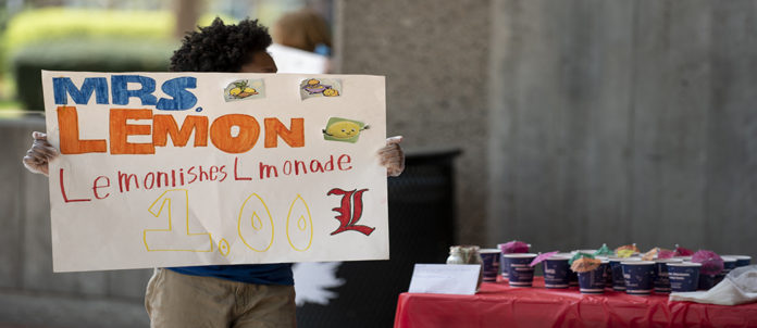 Lemonade Day was held on campus in April to teach Portland Elementary fifth graders entrepreneurial skills.