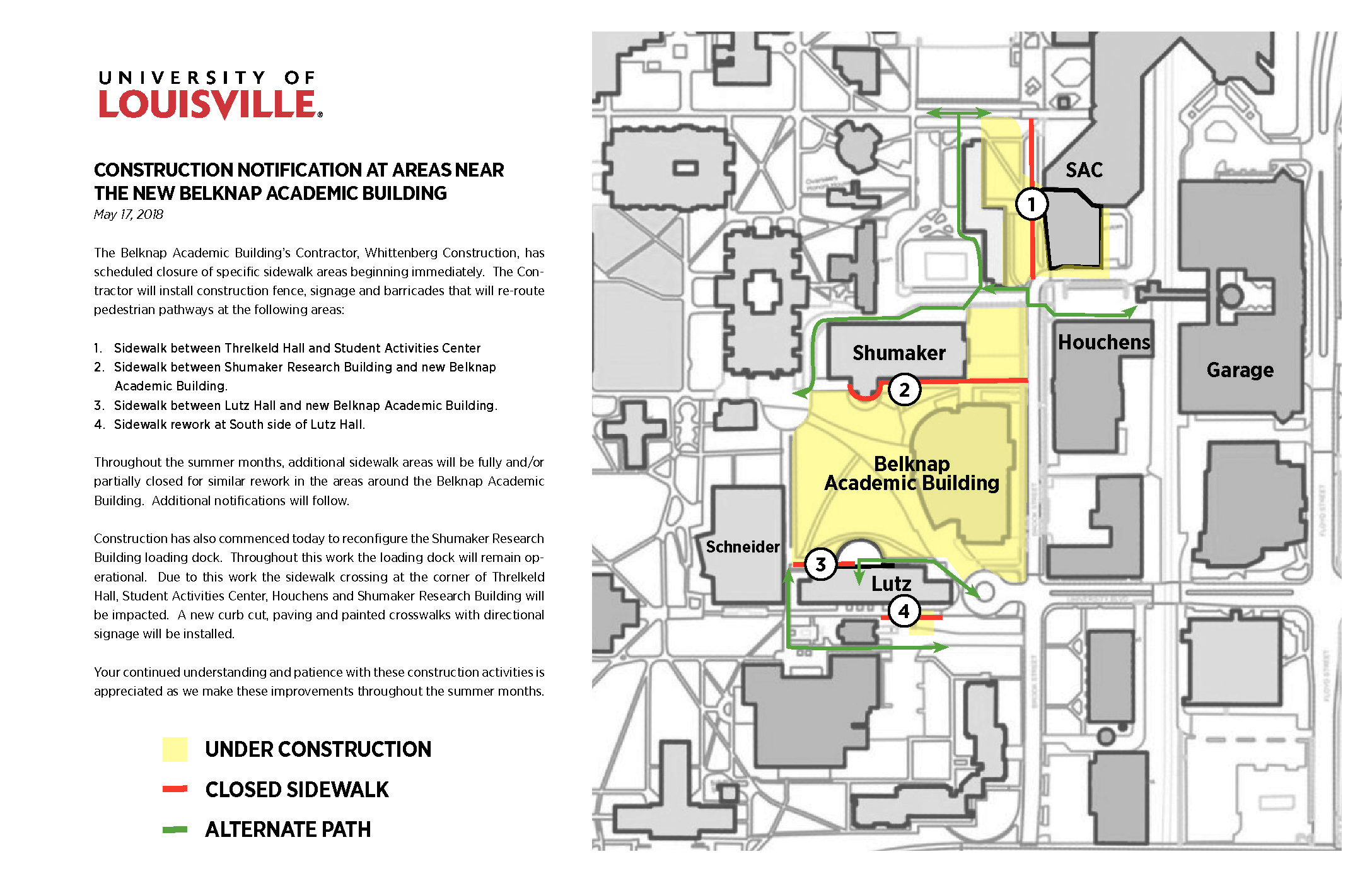 UofL Brook Street Construction Map 5_18_18