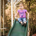 child on slide
