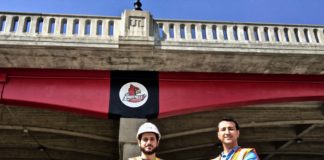 Dr. Omid Ghasemi Fare (right), of the UofL J.B. Speed School of Engineering, is studying how to clear ice from bridges using geothermal heating.