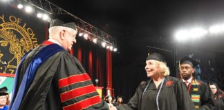 Norma Miller at December 2017 commencement