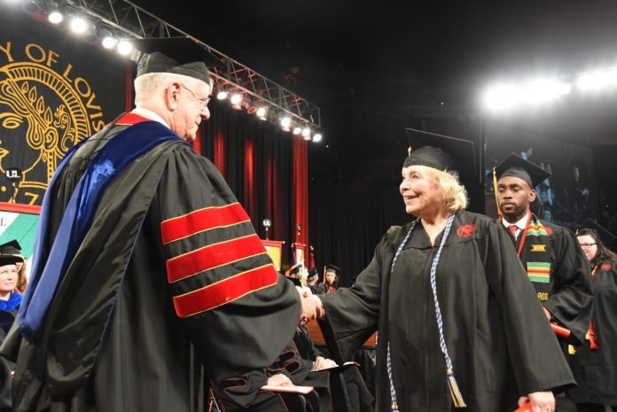 Norma Miller at December 2017 commencement