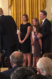 Professor Walker was in attendance at the White House for Judge Kavanaugh's nomination.