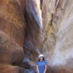 Etscorn Award winner Elizabeth Peña at Petra, a much-visited archaeological site in Jordan.