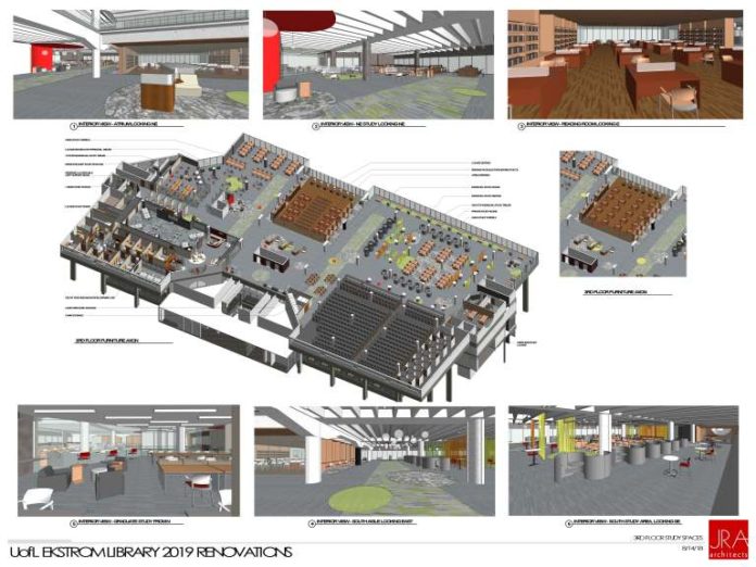 Artist rendering of Ekstrom Library renovations.