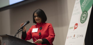 UofL President Neeli Bendapudi announced UofL’s membership today at the Louisville Sustainability Symposium, which UofL is hosting for the first time.