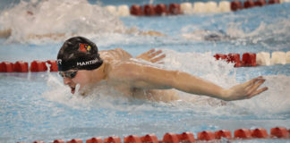 This summer, Zach Harting placed third at the Pan Pacific Championships in Tokyo.