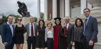 The Trager Family with President Bendapudi