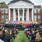 Crowd shot on the lawn of Grawemeyer Hall. The inauguration of Dr. Neeli Bendapudi as the 18th president of the University of Louisville.