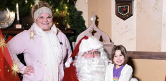 Amanda Lee and Kailyn, pictured with Santa Claus.