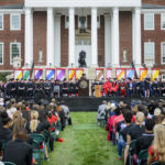 Crowd shot on the lawn of Grawemeyer Hall. The inauguration of Dr. Neeli Bendapudi as the 18th president of the University of Louisville.