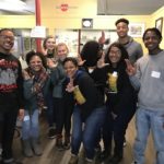 John Rhodes (left) works with other volunteers during the 2018 MLK Day of Service.