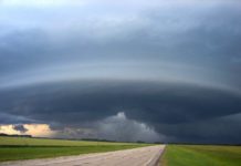 A rotating thunderstorm, called a supercell, in northwestern Minnesota. Photo by Jason Naylor, Ph.D.