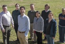 University of Louisville researchers working on the contract for the FDA. Left to right: Stephanie McCoy, B.S., Jonathan Warawa, Ph.D., Jennifer Wolf, M.S., Matthew Lawrenz, Ph.D., Jon Gabbard, Ph.D., Xiaoxian Duan, Ph.D., William Severson, Ph.D., Jennifer Kraenzle, B.S., Alexis Miller, B.S., Haixun Guo, Ph.D., and Jihye Kim, M.S.