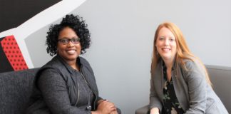 Maya Lynum-Walker (left) was matched with Angela Taylor as part of a pilot mentoring program.