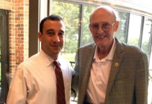 UofL cardiologist and researcher Andrew DeFilippis, M.D., left, with the late James Ryan.