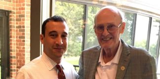 UofL cardiologist and researcher Andrew DeFilippis, M.D., left, with the late James Ryan.