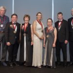 Winners of the 2019 Grawemeyer Awards were honored at April 11 gala event. L-R: Joel Bons, Robert P. Jones, Susan Randolph, Terra Lawson-Remer, Sakiko Fukuda-Parr , Kent Berridge and Terry Robinson.