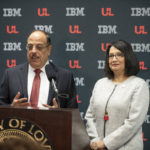 IBM's Naguib Attia and UofL President Neeli Bendapudi.