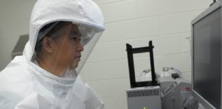 Donghoon Chung, Ph.D., in the Regional Biocontainment Lab at the University of Louisville