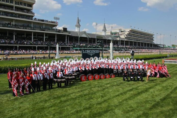 Derby Marching Cards UofL's Marching Cards at the Kentucky Derby