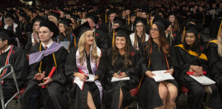 The number of spring graduates was expected to top 3,200—which would best last spring’s record of 3,172 graduates.