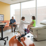 A patient is examined at the Novak Center for Children’s Health, which houses UofL Pediatrics – Downtown.