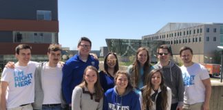 Amber Onorato, Ph.D., back row, center, with students in the 2018 summer research program